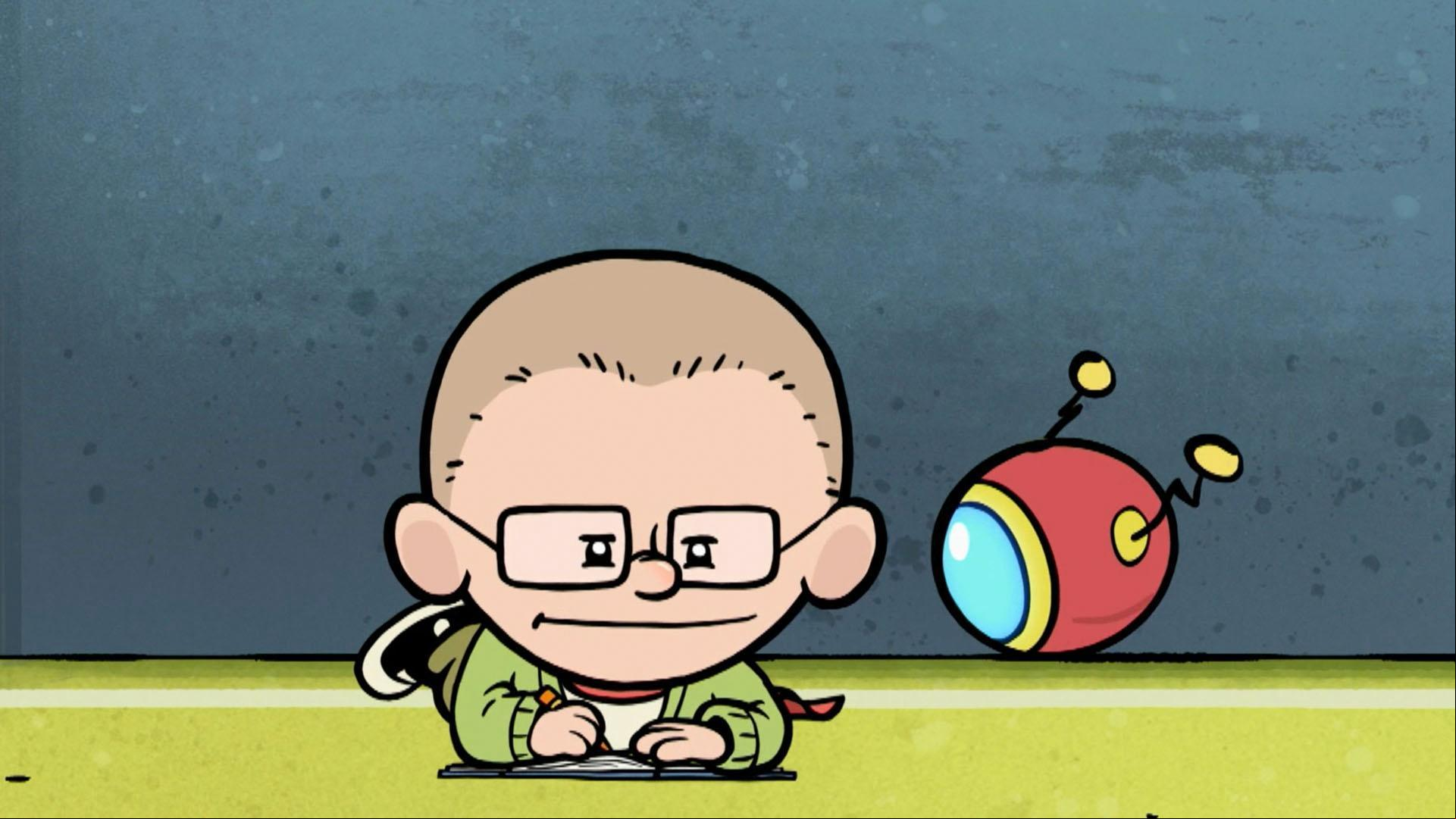 Burby is relaxing in the Secret Museum when Brad starts telling a story